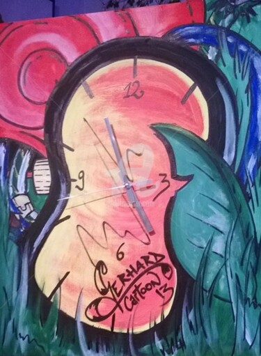 Handwerk mit dem Titel "Gerhard Cartoon Uhr…" von Gerhard Cartoon, Original-Kunstwerk