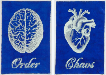 印花与版画 标题为“Order Chaos Blue Pr…” 由Dangerous Minds Artists, 原创艺术品, 丝网印刷