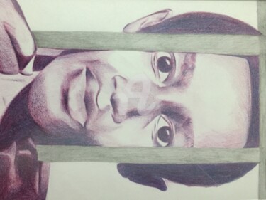 Desenho intitulada "Behind bars" por Larissa Lima, Obras de arte originais, Lápis