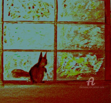 Painting titled "Looking Out" by Michela Curtis, Original Artwork, Oil