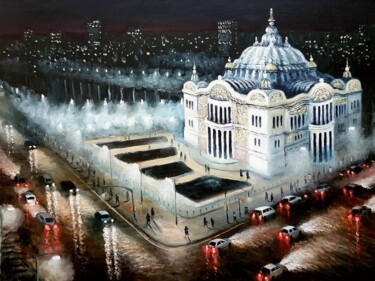 Peinture intitulée "teatro por la noche" par Stjepan Lezaic (Pepi), Œuvre d'art originale, Huile