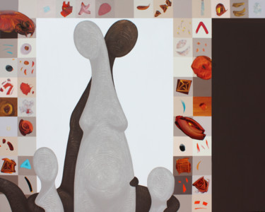 Painting titled "FAMILY" by Pribi, Original Artwork, Acrylic