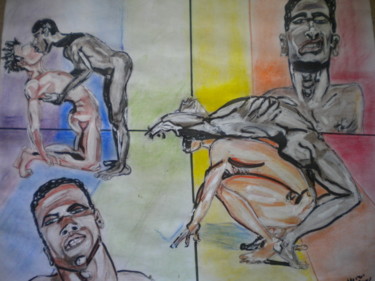 Peinture intitulée "RECREATION" par Herve Yann Dubois, Œuvre d'art originale, Gouache