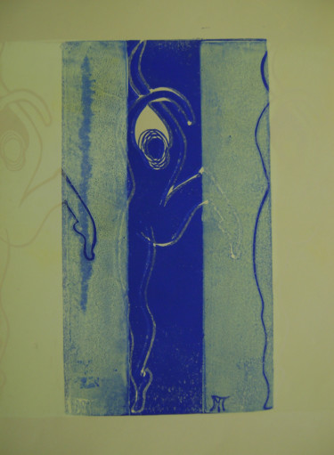 印花与版画 标题为“"Ribambelle" la dan…” 由Nadine Trescartes (fildefériste), 原创艺术品, Linocuts