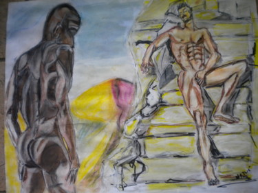 Peinture intitulée "seduction ou mepris…" par Herve Yann Dubois, Œuvre d'art originale, Gouache