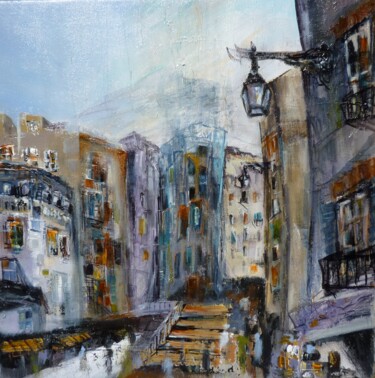 Peinture intitulée "Cours Berriat" par Christelle Veron Cherbonnier, Œuvre d'art originale, Autre