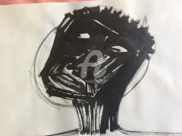 Dessin intitulée "Christ" par Pascal, Œuvre d'art originale, Encre