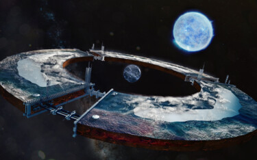 creation of an artificial planet Digital Arts titled "creation of an arti…" by Konstantin Petrov, Original Artwork, 3D Modeling