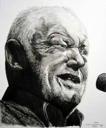 绘画 标题为“JOE COCKER” 由Michel Cendra-Terrassa, 原创艺术品, 水彩