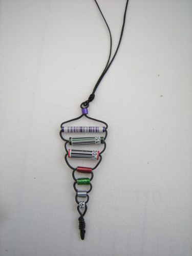 Artisanat intitulée "Sautoir" par Zampo, Œuvre d'art originale, Bijoux