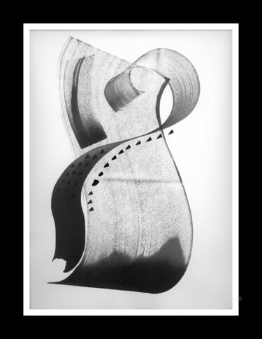 Painting titled "Abstraction calligr…" by Kam Bendi, Original Artwork, Other
