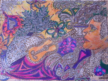 Drawing titled "" JOSEPHINE ET SES…" by Valerie Guiot, Original Artwork, Marker