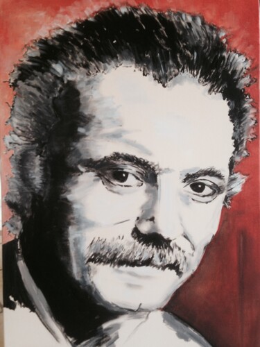 Peinture intitulée "Georges Brassens" par Patrick Noly, Œuvre d'art originale, Acrylique