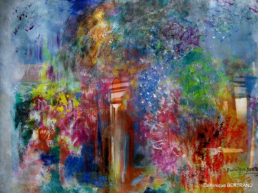 La fontaine du bois magique Peinture intitulée "La fontaine du bois…" par Dominique Bertrand, Œuvre d'art originale, Acrylique
