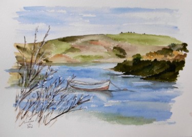 Peinture intitulée "On the Copper Coast…" par Véronique Crombé, Œuvre d'art originale, Aquarelle