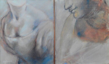D'après Leonardo... 绘画 标题为“D'après Leonardo...” 由Bernard Des Roseaux, 原创艺术品, 丙烯 安装在木质担架架上