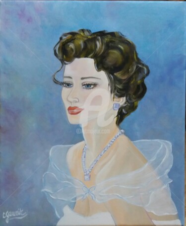 Peinture intitulée "portrait-de-femme.j…" par Catherine Gauvrit, Œuvre d'art originale, Huile