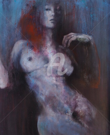 Peinture intitulée "le-secret-" par Chrislen, Œuvre d'art originale, Acrylique