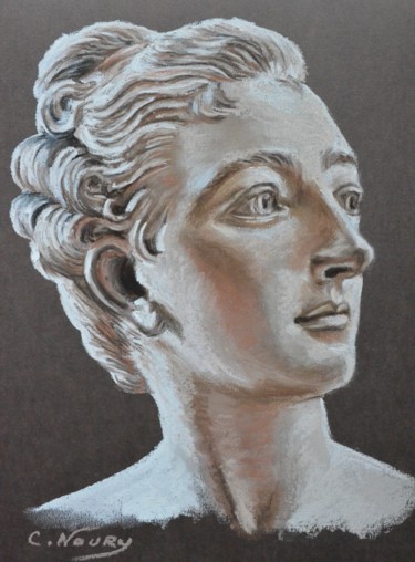 Drawing titled "Du Barry" by Andromaque, Original Artwork, Pastel