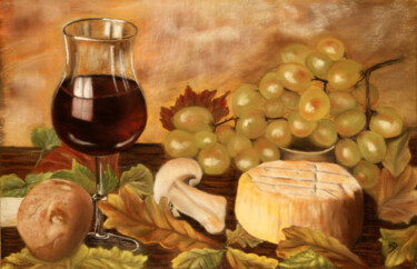 Peinture intitulée "dufour-pause-gourma…" par Helene Dufour, Œuvre d'art originale, Pastel