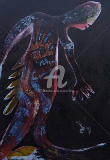 Peinture intitulée "Emprunte" par Bruno Antony-Thouret (bruno antony), Œuvre d'art originale, Acrylique