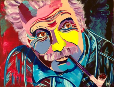 Peinture intitulée "Brassens" par Xale, Œuvre d'art originale, Acrylique
