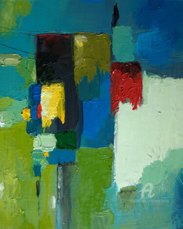 Peinture intitulée "-" par Kam Bendi, Œuvre d'art originale, Huile