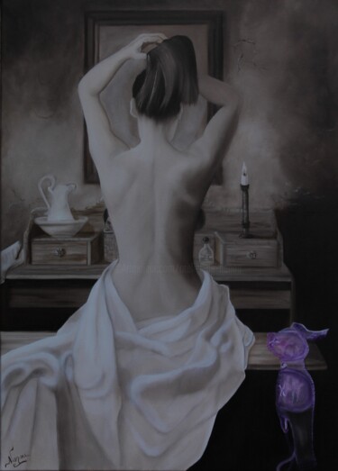 Peinture intitulée "A L'AUBE de la REVE…" par L'Atelier De Nanou, Œuvre d'art originale, Huile