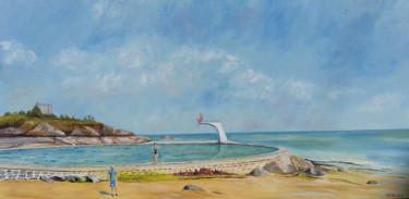 Peinture intitulée "Saint-Quay-Portrieu…" par Flachet, Œuvre d'art originale, Huile