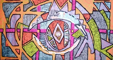 Peinture intitulée "TA TE MATA E ITE NEI" par Teretoma Tapi, Œuvre d'art originale, Acrylique