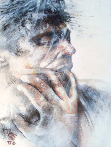 AURICULAIRE- huile/toile -Véritable Goletto Schilderij getiteld "AURICULAIRE- huile/…" door Jean-Michel Goletto, Origineel Kunstwerk, Olie