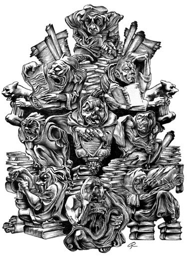 Drawing titled "Knowledge is a Dang…" by Journeymandesigns, Original Artwork, Pencil
