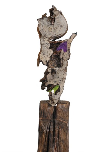 Sculpture intitulée "Je m'appelle Fred,…" par Virgo, Œuvre d'art originale, Bois