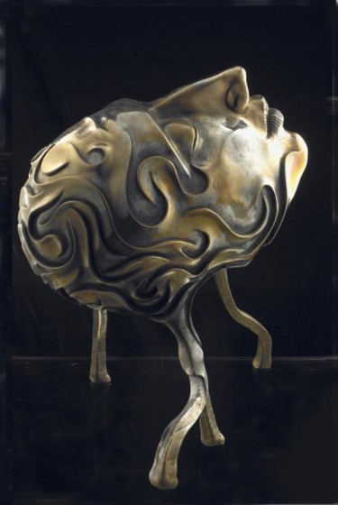 Sculpture intitulée "Mémoire" par Sak, Œuvre d'art originale, Bronze