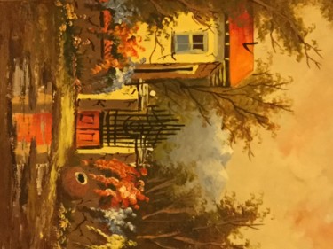 Pintura titulada "Casa de campo (2)" por Ramón (R. Marín), Obra de arte original