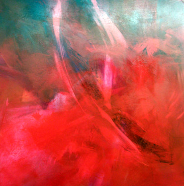 eisengel-traegt-rot.jpg Malerei mit dem Titel "eisengel-traegt-rot…" von Omarte Gallery, Original-Kunstwerk, Öl