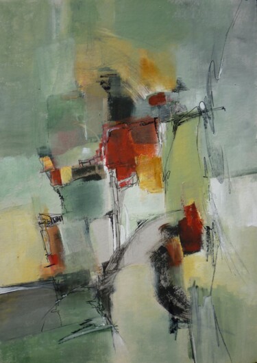 Peinture intitulée "La corniche" par Christelle Veron Cherbonnier, Œuvre d'art originale, Acrylique
