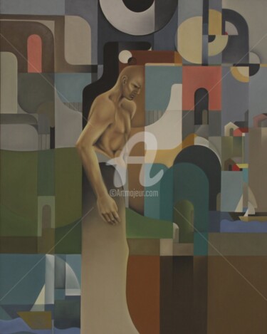 제목이 "O Enigma da Porta."인 미술작품 Solange Alves로, 원작, 기름