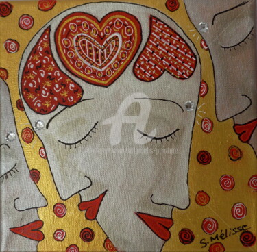 Peinture intitulée "Méditons pour l'amo…" par Artamelis, Œuvre d'art originale, Acrylique