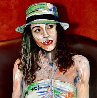 Peinture intitulée ""I Love Paris"" par Mata, Œuvre d'art originale