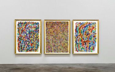Malerei mit dem Titel "TRIPTYQUE "UNITY"" von Jean Mirre, Original-Kunstwerk, Öl