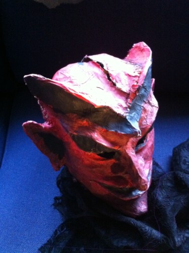 Collages intitolato "Marschera di diavolo" da Stefano Di Marco, Opera d'arte originale
