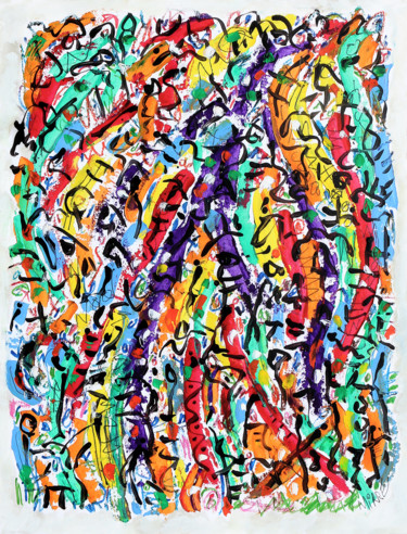 Painting titled "GUEST" by Jean Mirre, Original Artwork, Oil