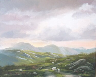 Peinture intitulée "road to connemara" par Cathal O Malley, Œuvre d'art originale, Acrylique
