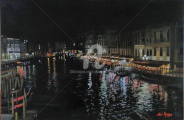 Nocturno veneciano/ Venetian Nocturne Pintura titulada "Nocturno veneciano/…" por Cristina Del Rosso, Obra de arte original, Oleo