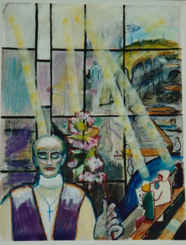Painting titled "N°96  Printemps à E…" by R. Cavalié, Original Artwork, Other