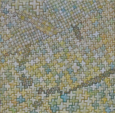 Peinture intitulée "histoire d'humanité" par Pascal Buffard, Œuvre d'art originale
