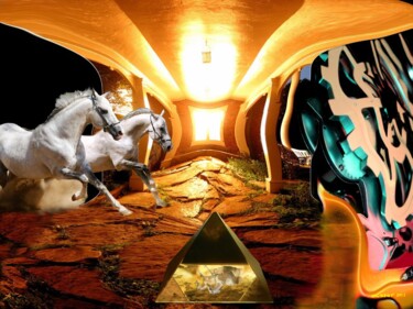 Digital Arts titled "gate-of-light" by Sorin Niculae Lazar, Original Artwork, 2D Digital Work