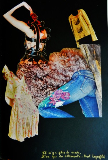 Collages intitulée "Il n'y a plus de mo…" par Brigitte Mathé (MBL), Œuvre d'art originale