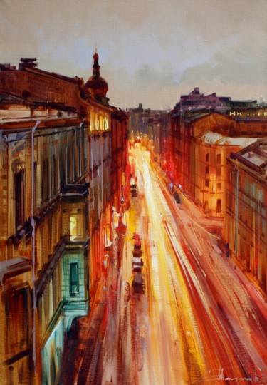 Картина под названием ""Petersburg time 0…" - Shalaev Alexey, Подлинное произведение искусства, Масло